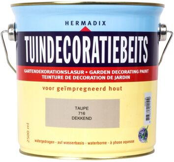 Hermadix Tuindecoratiebeits 716 taupe 2500 ml Wit