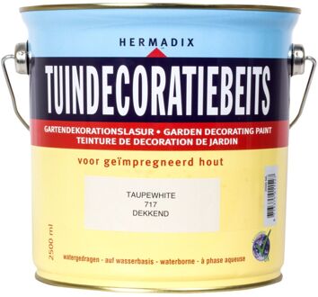 Hermadix Tuindecoratiebeits 717 taupe white 2500 ml Wit