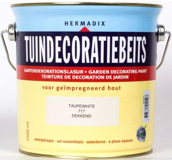 Hermadix Tuindecoratiebeits 717 taupe white 750 ml Wit