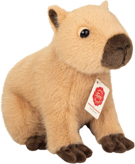 Hermann Teddy Knuffeldier Capibara - pluche stof - lichtbruin - 25cm