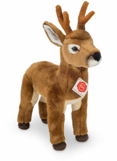Hermann Teddy Knuffeldier Hertje - zachte pluche stof - premium knuffels - bruin - 30 cm