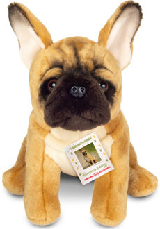 Hermann Teddy Knuffeldier hond Franse Bulldog - pluche - premium knuffels - multi kleur - 27 cm