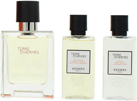 Hermes Terre D'Hermes Eau De Toilette 50ml, Douchegel 40ml + Aftershave Lotion 40ml - One Size