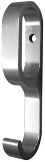Hermeta schuifhaak - aluminium zilverkleurig - voor garderobebuis - 1205-01