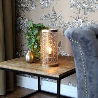 Hermine tafellamp, messing mat messing