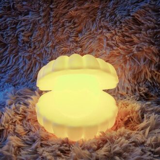 Heropie Shell Parel Nachtlampje Fantasy Mermaid Fairy Bedlampje Shell Night Lamp Slaapkamer Home Decoratie Verjaardag Xmas geel