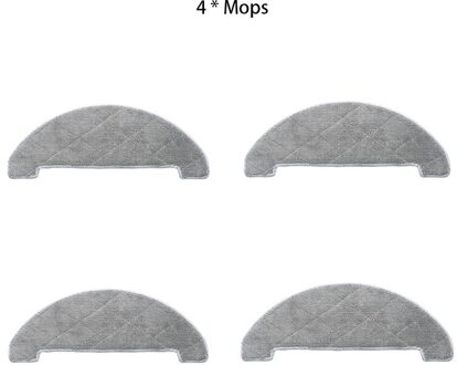 Herplaatsbaar Mops Doeken Accessoires Sets Onderdelen Voor Viomi S9 Roidmi Eve Plus Robot Stofzuiger 4stk
