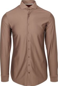 Herringbone Overhemd Taupe - 39,40,41