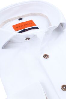 Herringbone Overhemd Wit - 38,39,40,41,42,43