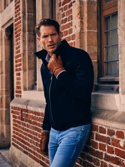 Herrit Jack Wool Blend Navy Donkerblauw - L