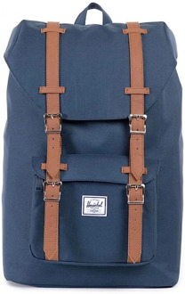 Herschel Little America Mid-Volume 13" Navy/Tan Synthetic Leather 17L