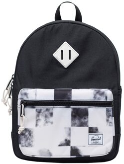 Herschel Supply Co. Heritage Kids Backpack black distressed checker Zwart - H 35 x B 27 x D 13