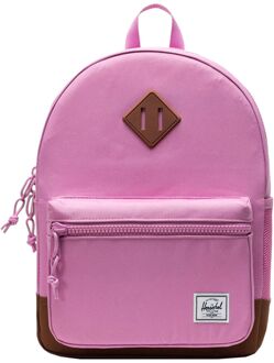Herschel Supply Co. Heritage Kids Backpack opera mauve-saddle brown schooltas kind Paars - H 35 x B 27 x D 13 cm