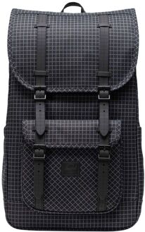 Herschel Supply Co. Little America Backpack grid - black Zwart - H 48 x B 28 x D 18 cm