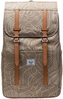 Herschel Supply Co. Retreat Backpack twill topography backpack Taupe - H 46 x B 28 x D 15