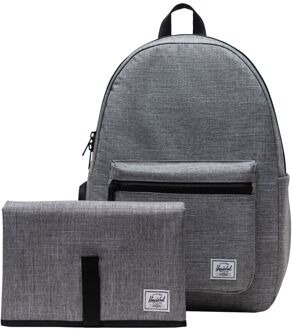Herschel Supply Co. Settlement Backpack Diaper Bag raven crosshatch damestas luiertas rugzak Grijs - H 43 x B 31 x D 15 cm