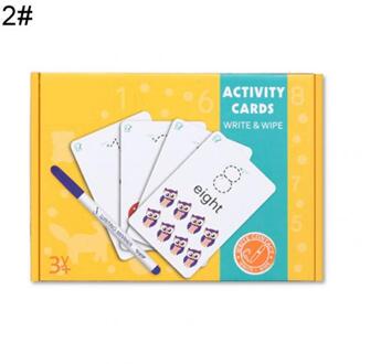Herschrijfbare Alfabetten Flash Kaarten Marker Puntenslijper Kit Educatief Kinderen Speelgoed 2