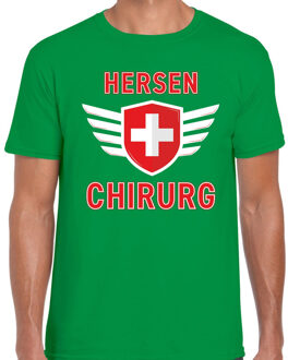 Hersen chirurg verkleed t-shirt groen voor heren XL