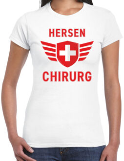 Hersen chirurg verkleed t-shirt wit voor dames 2XL