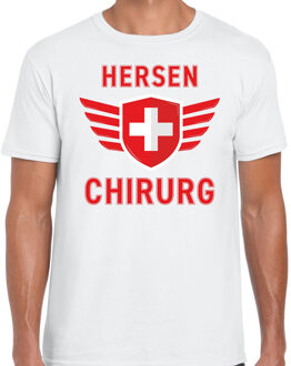 Hersen chirurg verkleed t-shirt wit voor heren S
