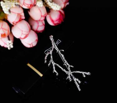 Herten Hoorn Haarspeldjes Haar Clip Voor Vrouwen Meisje Legering Boom Bladeren Haarspeld Zilver Goud Kleur Tiara Hoofdtooi Sieraden