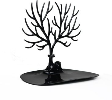 Herten Oorbellen Ketting Ring Hanger Armband Sieraden Display Stand Tray Boom Opslag Rekken Organizer Sieraden Plank Houder klein zwart