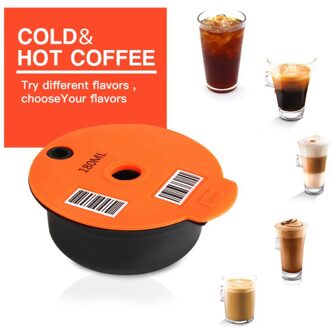 Hervulbare Herbruikbare Koffie Capsule Peulen Cups Nespresso Capsule Pod Slicone Deksel Compatibel Met Bosch Tassimo 60/180Ml