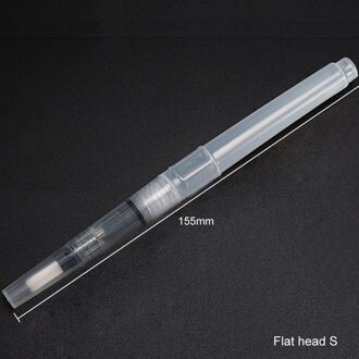 Hervulbare Water Borstels Inkt Pennen Schilderen Pen Plastic Handvat Nylon Haar Kantoorbenodigdheden Art Supplies Sml Water Borstel Flat hoofd S
