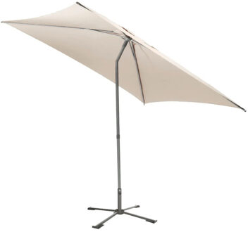 Hespiride tuin terras Parasol Joya - beige - D250 x H229 cm - Steel 38 mm - met kruisvoet