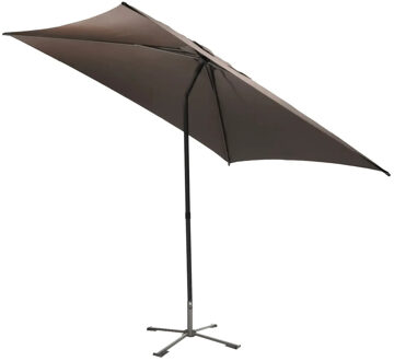 Hespiride tuin terras Parasol Joya - taupe - D250 x H229 cm - Steel 38 mm - met kruisvoet