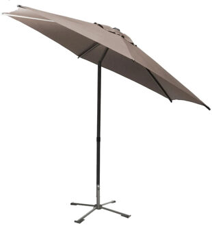 Hespiride tuin terras Parasol Soya - taupe - D270 x H220 cm - Steel 38 mm - met kruisvoet