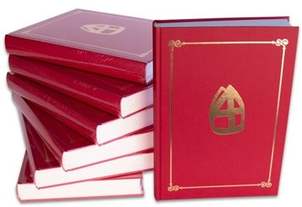 Het grote boek van Sinterklaas - rood - 350 paginas - 30 x 21 x 2.5 cm - Karton/papier