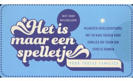 Het Is Maar Een Spelletje - Voor Trotse Families - Vraagspel In Blik