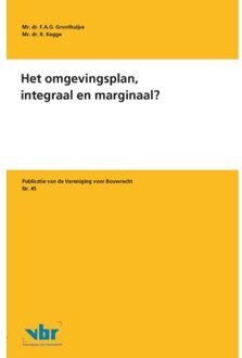 Het omgevingsplan, integraal en marginaal? - Boek F.A.G. Groothuijse (9463150285)