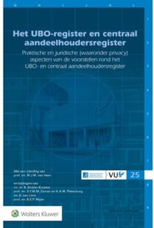 Het UBO-register en centraal aandeelhoudersregister - Boek Wolters Kluwer Nederland B.V. (9013145108)