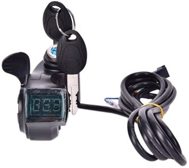 Hete Verkoop Elektrische Fiets Half Pols Throttle Grip Handvat Led Display Indicator/Lock Sleutel Klop Half Twist Throttle