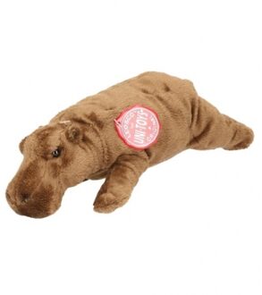 heunec Knuffel nijlpaard bruin 25 cm - Knuffeldier