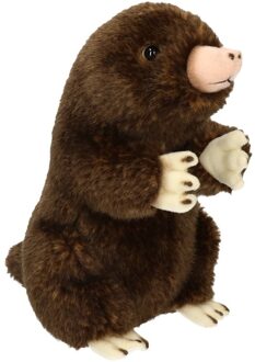 heunec Mol knuffel - pluche - zittend - knuffeldier - mollen - 22 cm