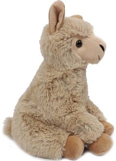 heunec Pluche beige alpaca/lama knuffel - 24 cm - zittend