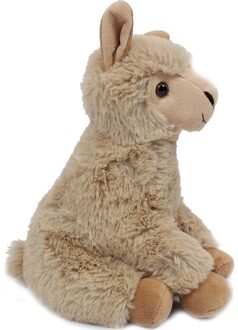 heunec Pluche beige alpaca/lama knuffel 24 cm zittend