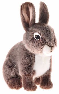 heunec Pluche konijn / haas knuffel zittend 21 cm Multi