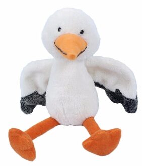 heunec Pluche ooievaar knuffel - vogel - dieren - 20 cm Multi