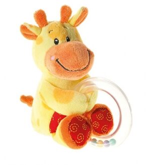 heunec Pluche rammelaar giraffe - 12 cm - baby rammelaar - baby speelgoed