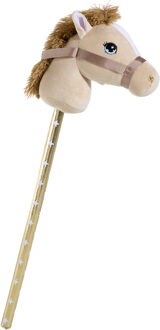 heunec Pluche stokpaardje beige 70 cm - Hobbelpaarden