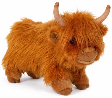 heunec Schotse Hooglander knuffel - 30 cm - bruin - pluche - knuffeldier
