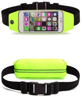 Heuptas Running Outdoor Sport Draagbare Jogging Belt Waterdichte Running Telefoon Bag Case Gym Taille Houder Cover groen