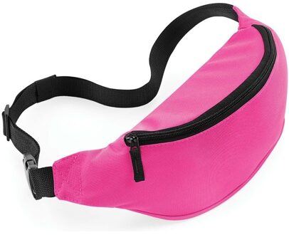 Heuptasje/buideltasje - 1x - fuchsia roze - 38 cm - festivaltasjes - Reis/vakantie/wandel tasje