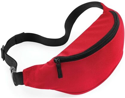 Heuptasje/buideltasje - 1x - rood - 38 cm - festivaltasjes - Reis/vakantie/wandel tasje