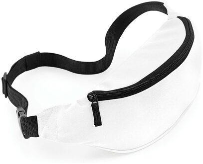 Heuptasje/buideltasje - 1x - wit - 38 cm - festivaltasjes - Reis/vakantie/wandel tasje