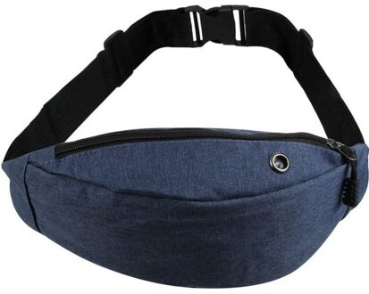Heuptasje/buideltasje/fanny pack blauw gemeleerd 25 x 15 cm